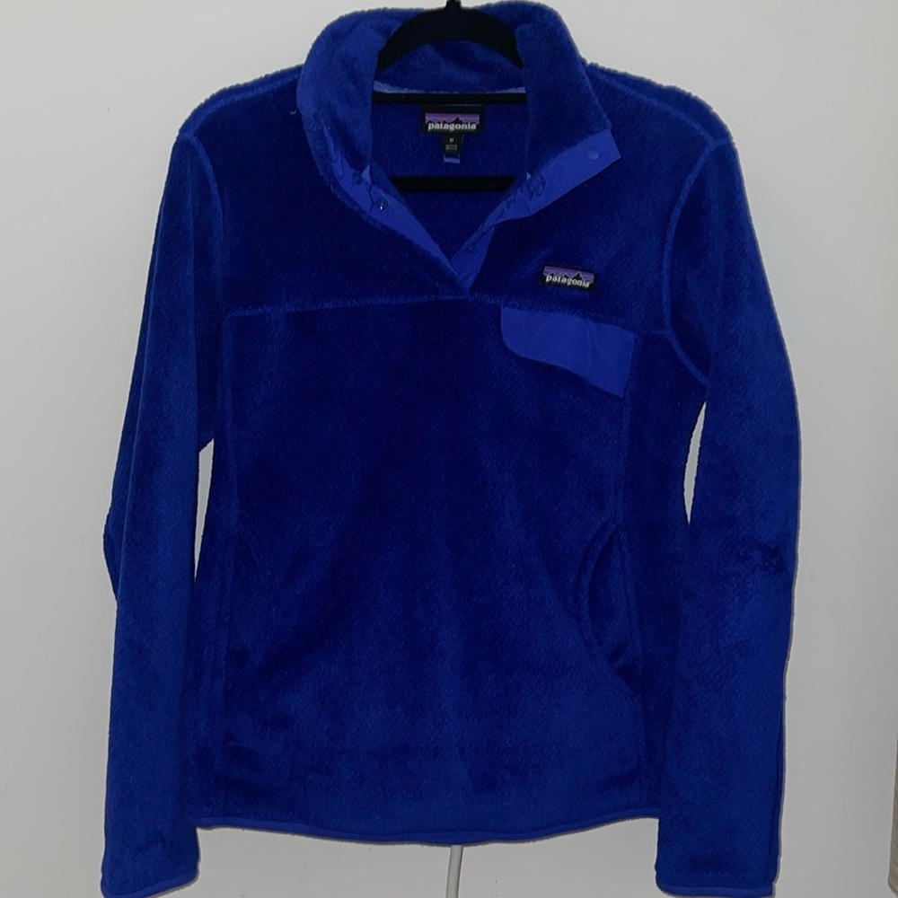 Patagonia Fleece Pullover Royal Blue Size Medium